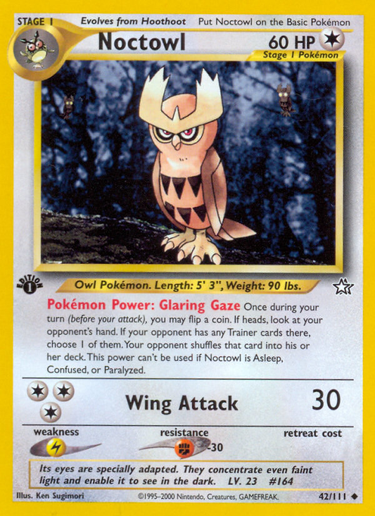 Noctowl 42/111 Uncommon | Neo Genesis | Pokemon Card