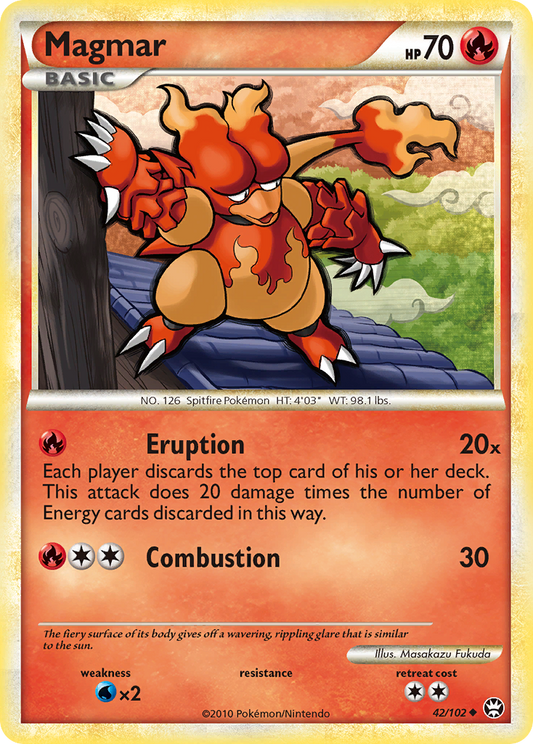 Magmar 42/102 Uncommon | HS—Triumphant | Pokemon Card