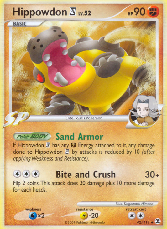 Hippowdon E4 42/111 Uncommon | Rising Rivals | Pokemon Card
