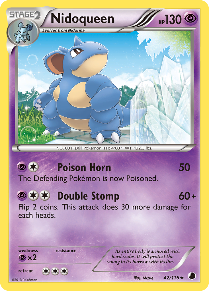 Nidoqueen 42/116 Rare | Plasma Freeze | Pokemon Card