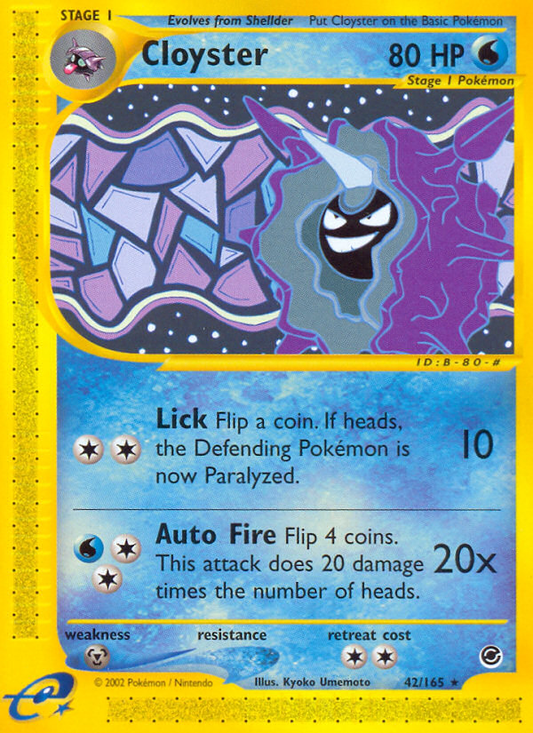 Cloyster 42/165 Rare | Expedition Base Set | Pokemon Card