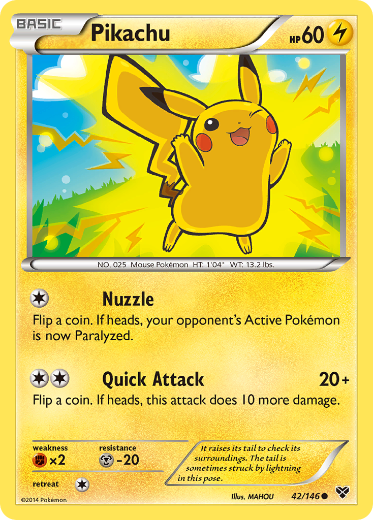 Pikachu 42/146 Common | XY | Pokemon Card