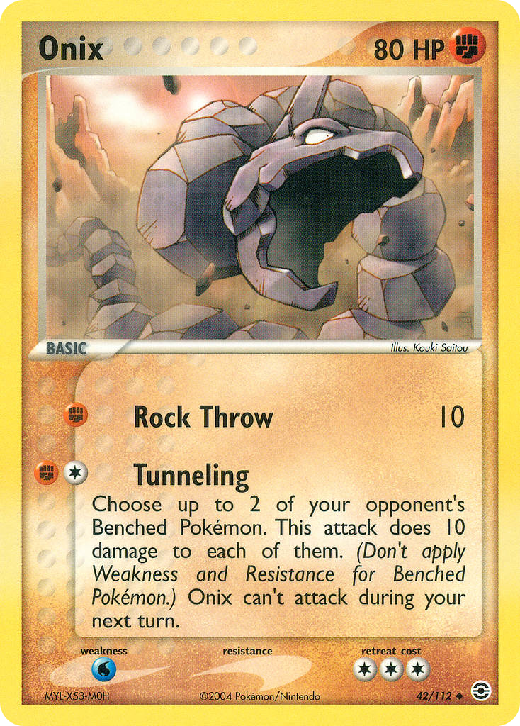 Onix 42/112 Uncommon | FireRed & LeafGreen | Pokemon Card