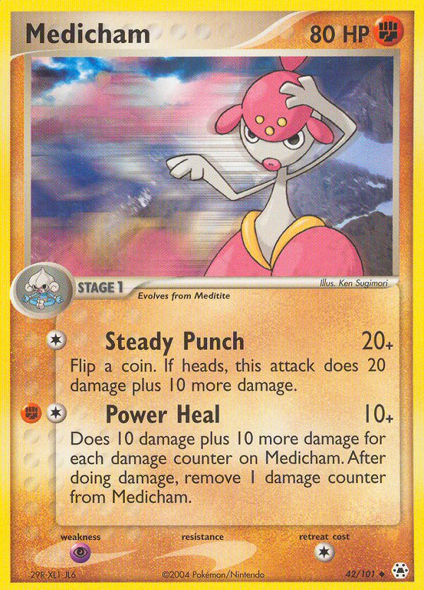 Medicham 42/101 Uncommon | Hidden Legends | Pokemon Card