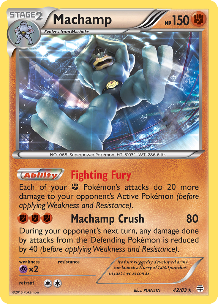 Machamp 42/83 Rare Holo | Generations | Pokemon Card