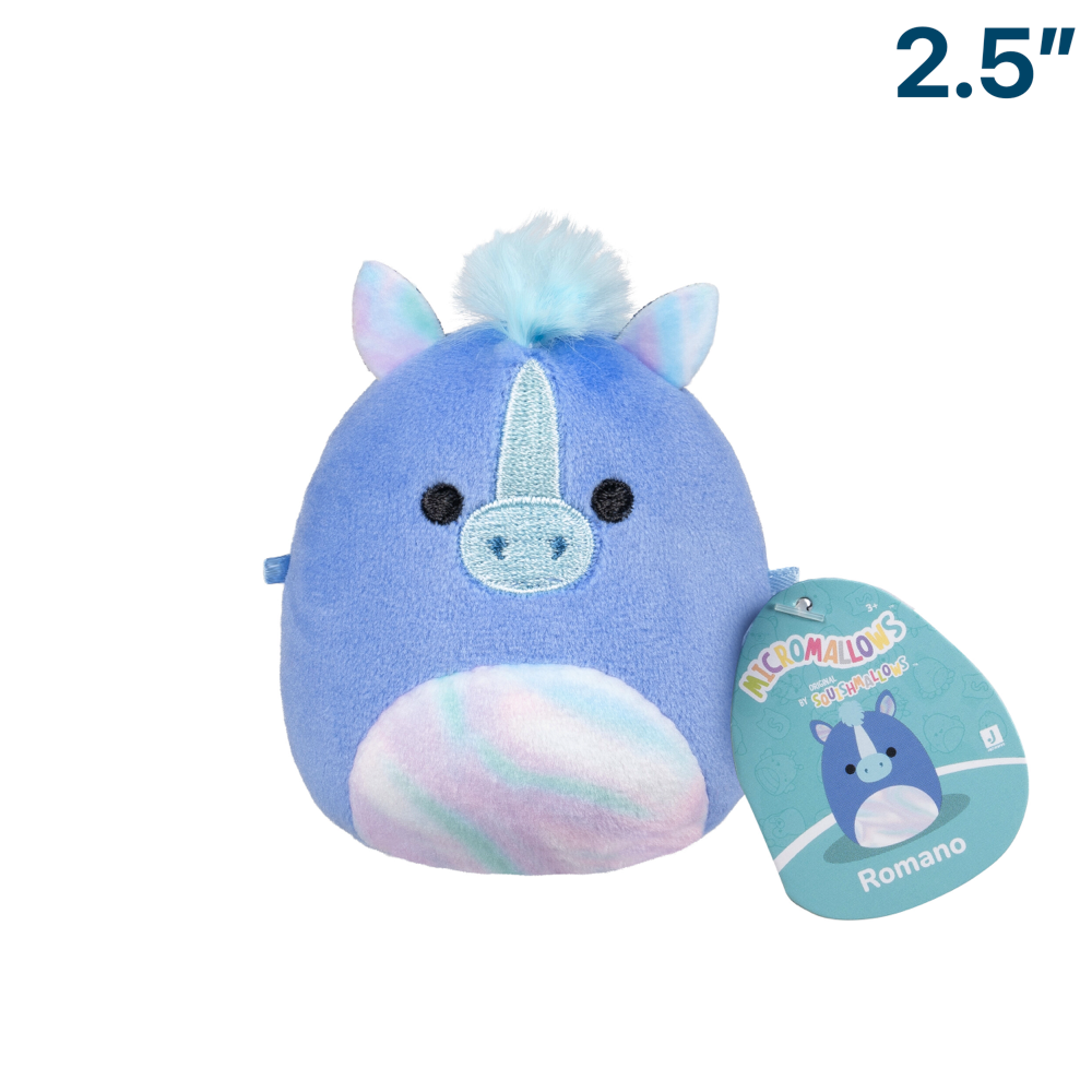 Romano the Blue Hippocampus ~ 2.5" Micromallows Series 2 Squishmallow Plush