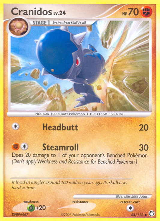 Cranidos 43/123 Uncommon | Mysterious Treasures | Pokemon Card