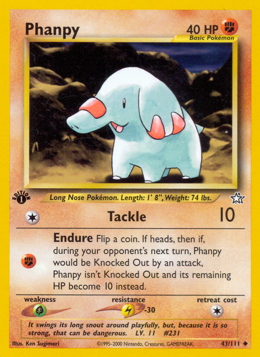 Phanpy 43/111 Uncommon | Neo Genesis | Pokemon Card