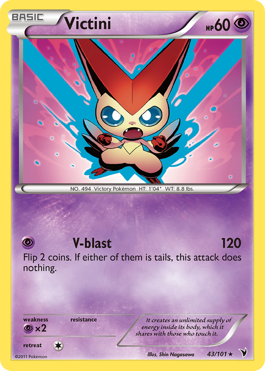 Victini 43/101 Rare | Noble Victories | Pokemon Card