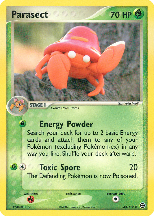 Parasect 43/112 Uncommon | FireRed & LeafGreen | Pokemon Card