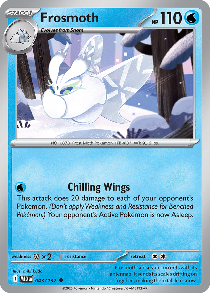 Frosmoth 43/132 Uncommon | Mega Evolution | Pokemon Card