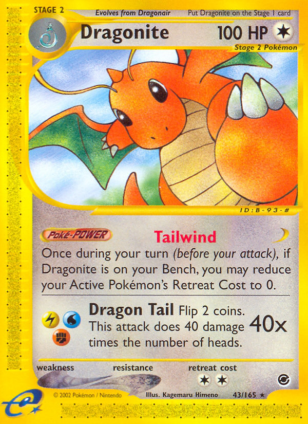 Dragonite 43/165 Rare | Expedition Base Set | Pokemon Card