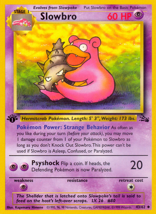 Slowbro 43/62 Uncommon | Fossil | Pokemon Card