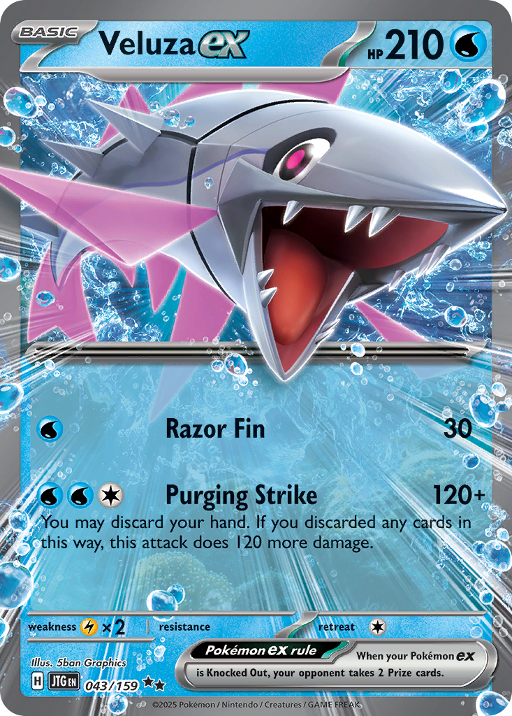 Veluza ex 43/159 Double Rare | Journey Together | Pokemon Card