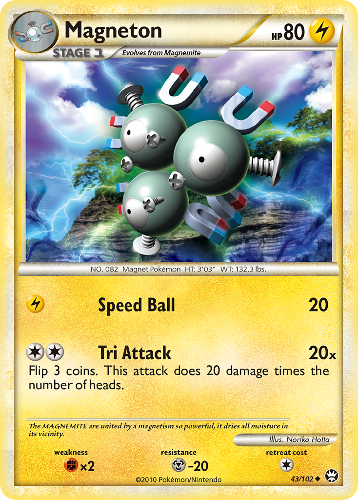 Magneton 43/102 Uncommon | HS—Triumphant | Pokemon Card