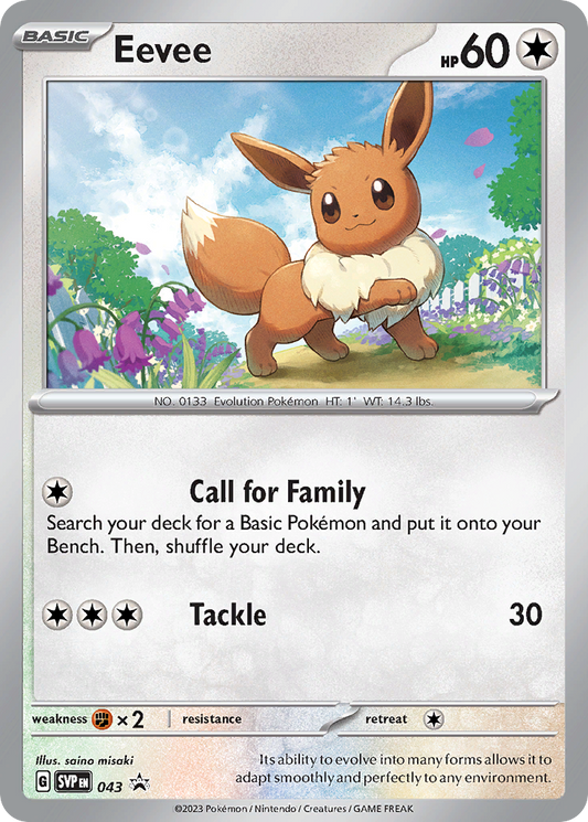 Eevee #43 Promo | Scarlet & Violet Black Star Promos | Pokemon Card