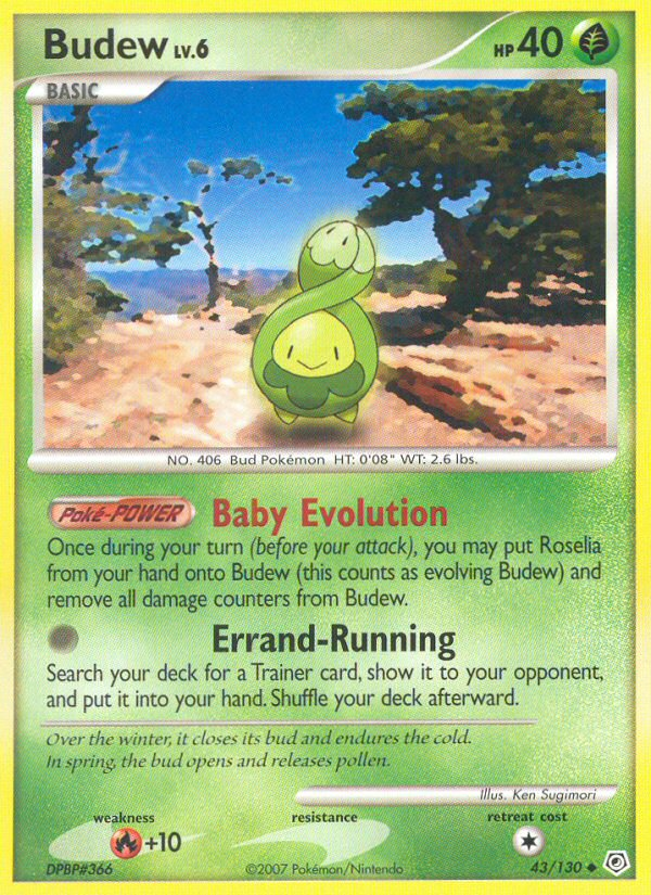 Budew 43/130 Uncommon | Diamond & Pearl | Pokemon Card