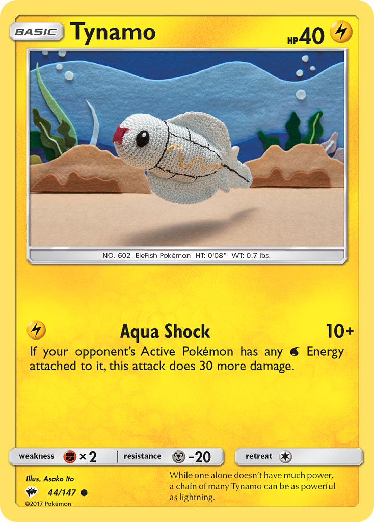 Tynamo 44/147 Common | Burning Shadows | Pokemon Card