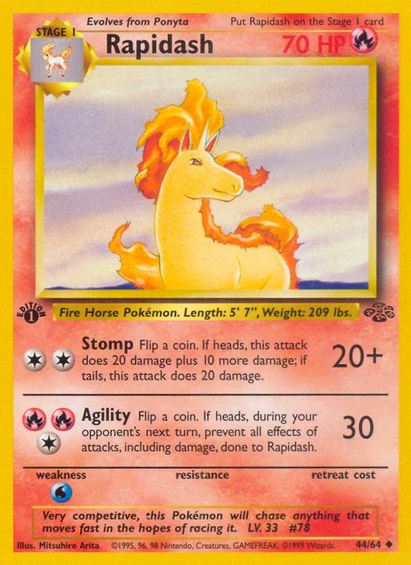 Rapidash 44/64 Uncommon | Jungle | Pokemon Card