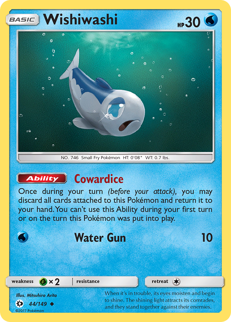 Wishiwashi 44/149 Uncommon | Sun &amp; Moon | Pokemon Card 