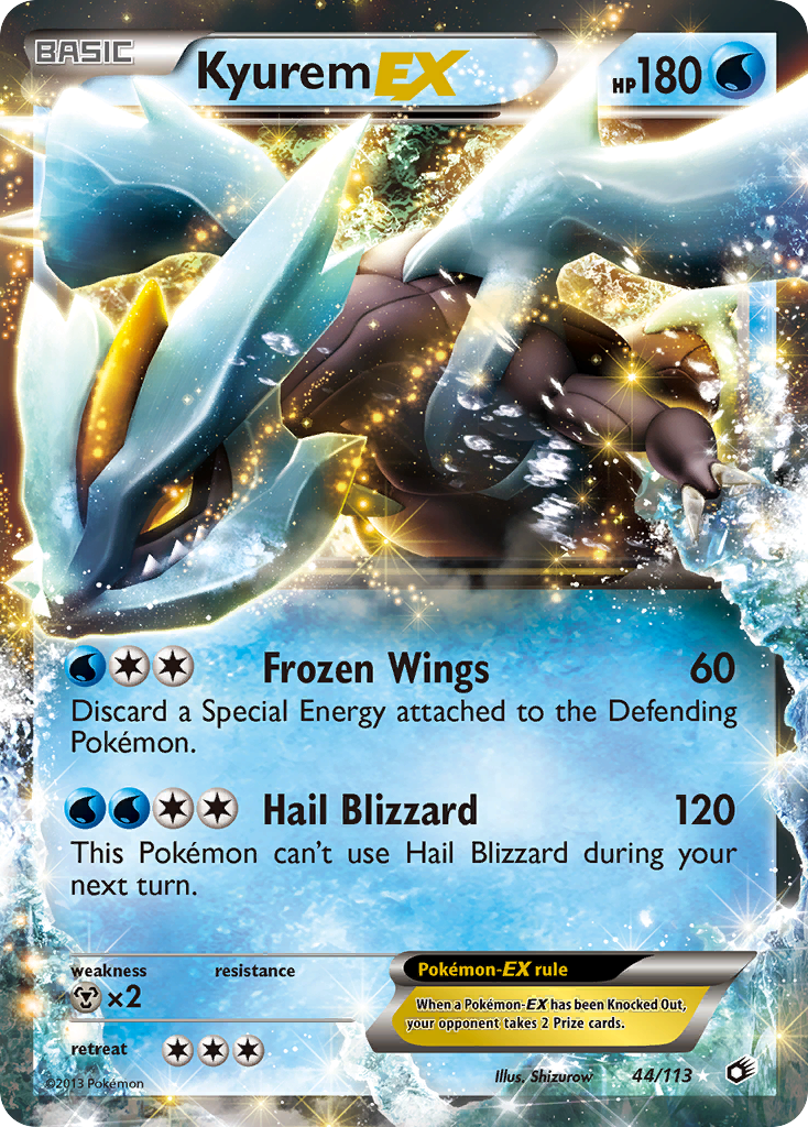 Kyurem-EX 44/113 Rare Holo EX | Legendary Treasures | Pokemon Card