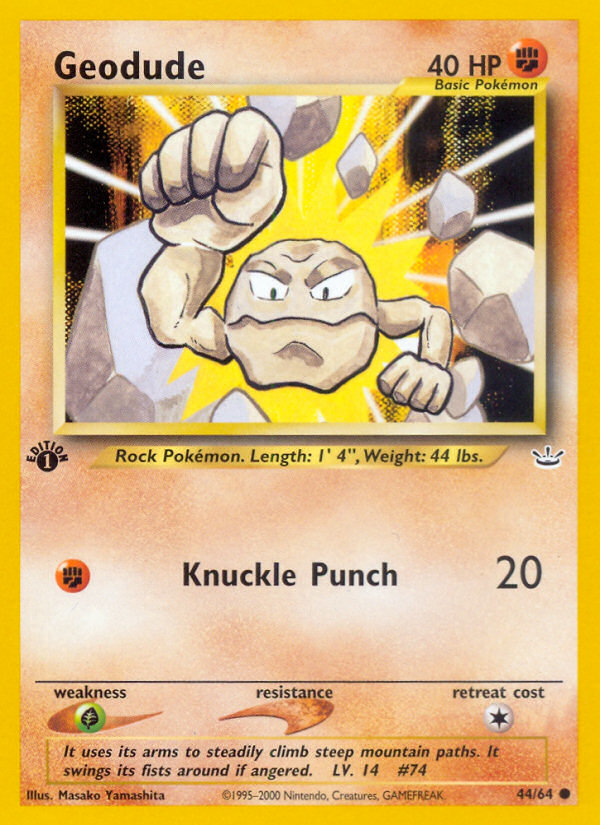 Geodude 44/64 Common | Neo Revelation | Pokemon Card