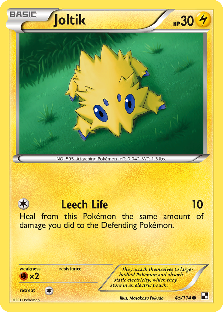 Joltik 45/114 Common | Black & White | Pokemon Card