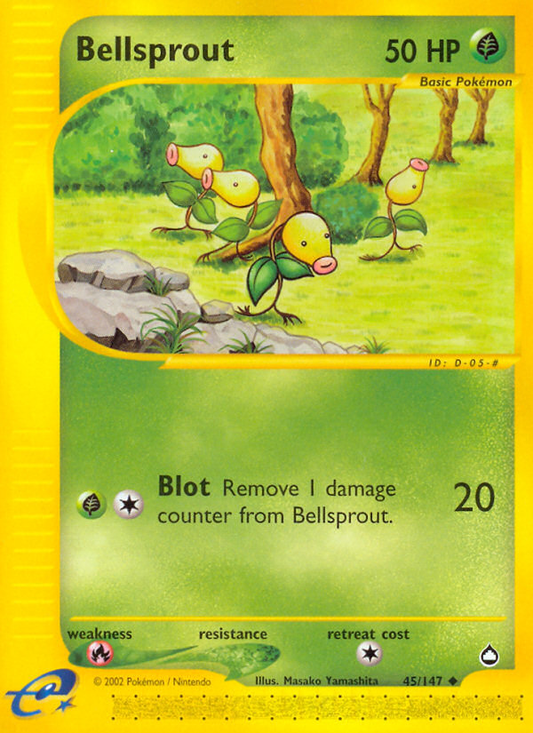 Bellsprout 45/147 Uncommon | Aquapolis | Pokemon Card