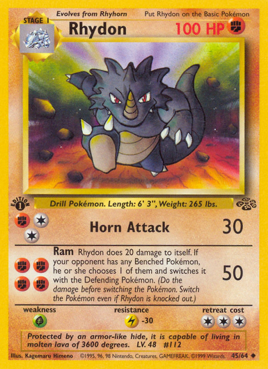 Rhydon 45/64 Uncommon | Jungle | Pokemon Card