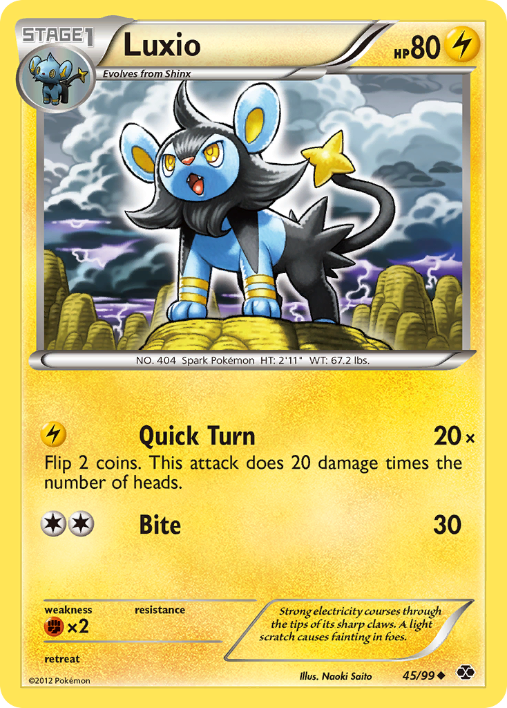 Luxio 45/99 Uncommon | Next Destinies | Pokemon Card