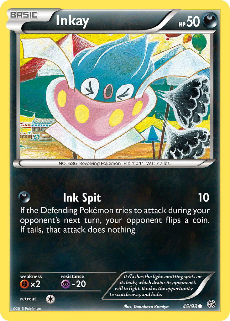 Inkay 45/98 Common | Ancient Origins | Pokemon Card