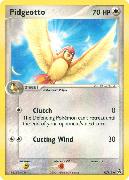 Pidgeotto 45/112 Uncommon | FireRed & LeafGreen | Pokemon Card