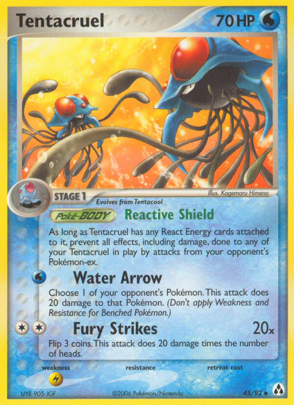 Tentacruel 45/92 Uncommon | Legend Maker | Pokemon Card