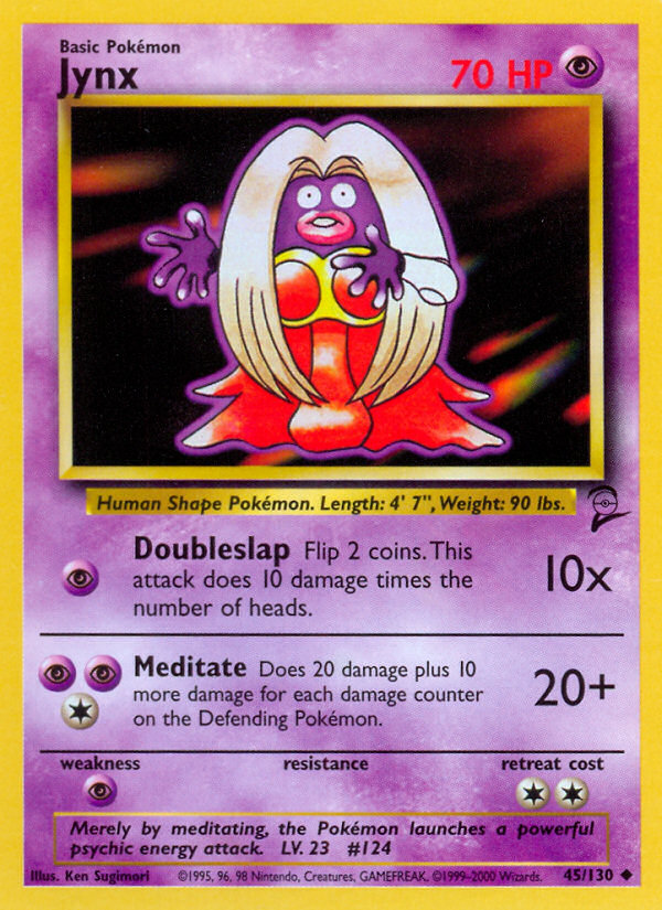 Jynx 45/130 Uncommon | Base Set 2 | Pokemon Card