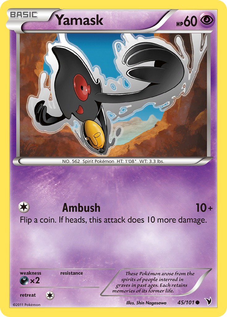 Yamask 45/101 Common | Noble Victories | Pokemon Card