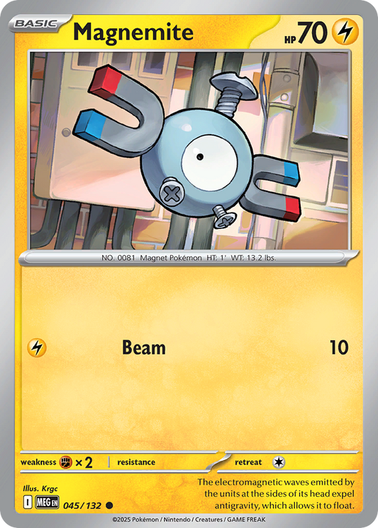 Magnemite 45/132 Common | Mega Evolution | Pokemon Card