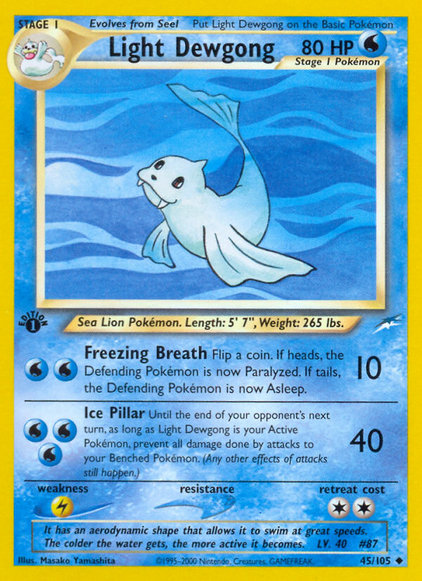Light Dewgong 45/105 Uncommon | Neo Destiny | Pokemon Card