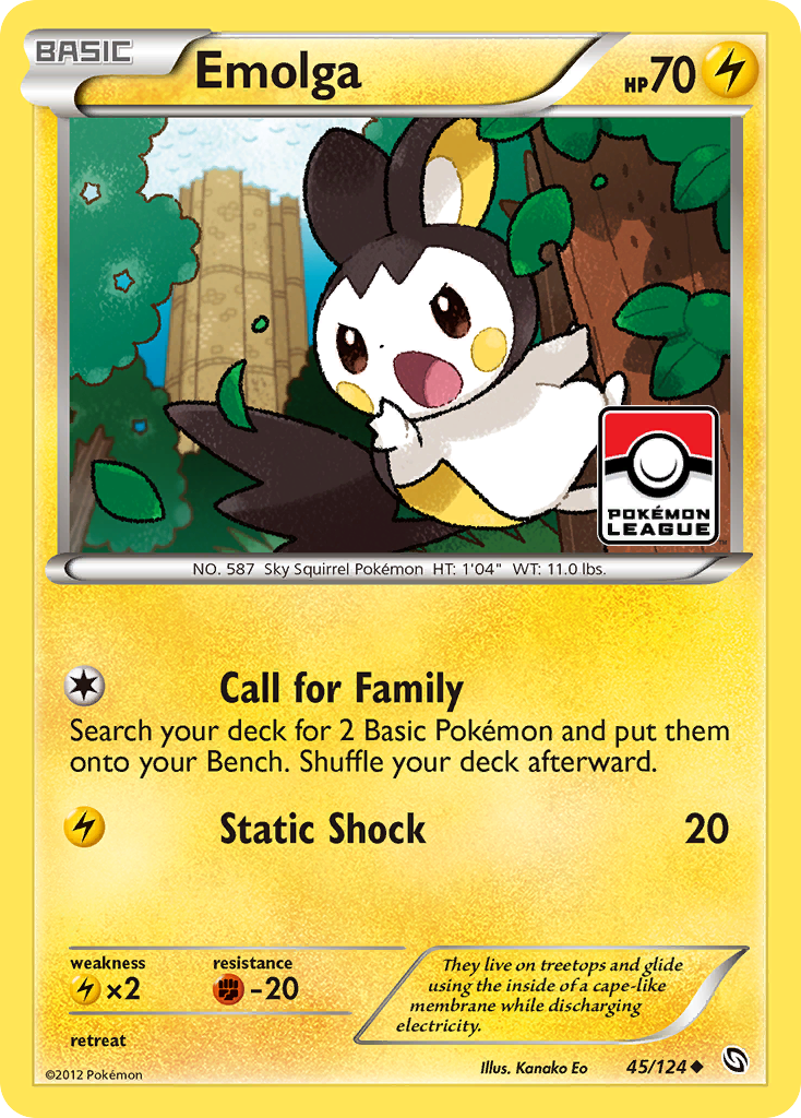 Emolga 45/124 Uncommon | Dragons Exalted | Pokemon Card