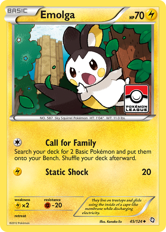 Emolga 45/124 Uncommon | Dragons Exalted | Pokemon Card