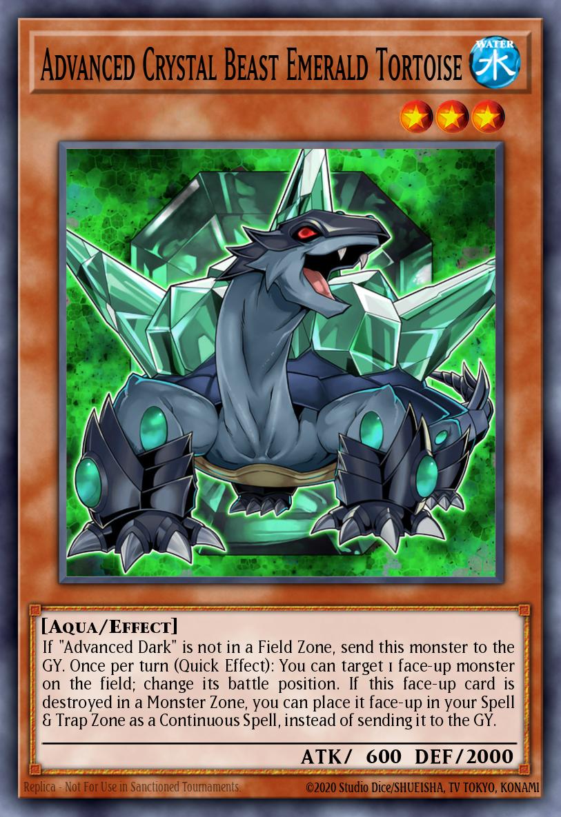 Yu-Gi-Oh! Advanced Crystal Beast Emerald Tortoise Secret Rare 1st Edition -  BLCR-EN012