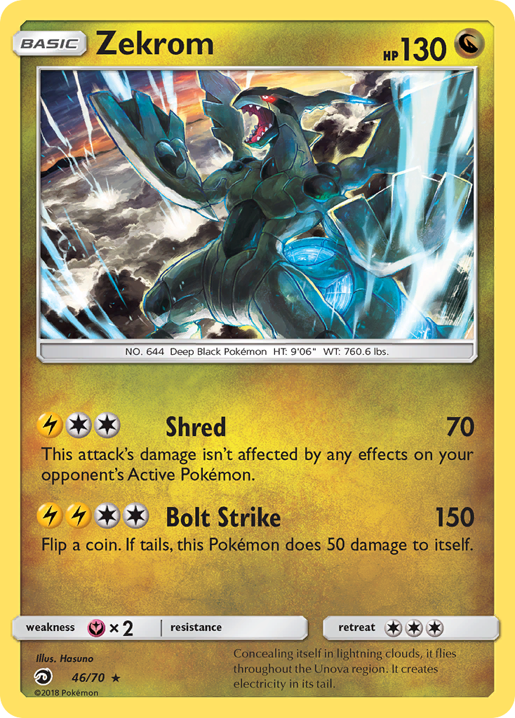 Zekrom 46/70 Rare Holo | Dragon Majesty | Pokemon Card