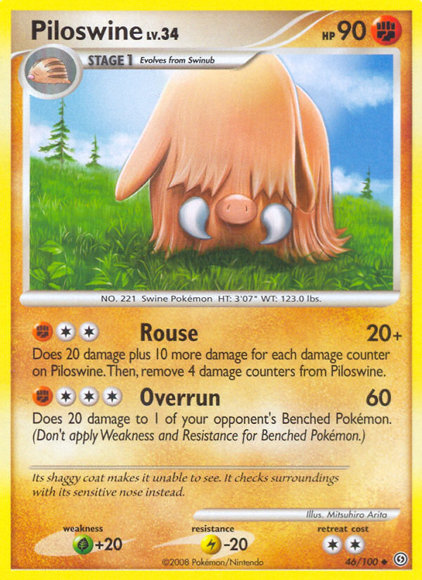 Piloswine 46/100 Uncommon | Stormfront | Pokemon Card