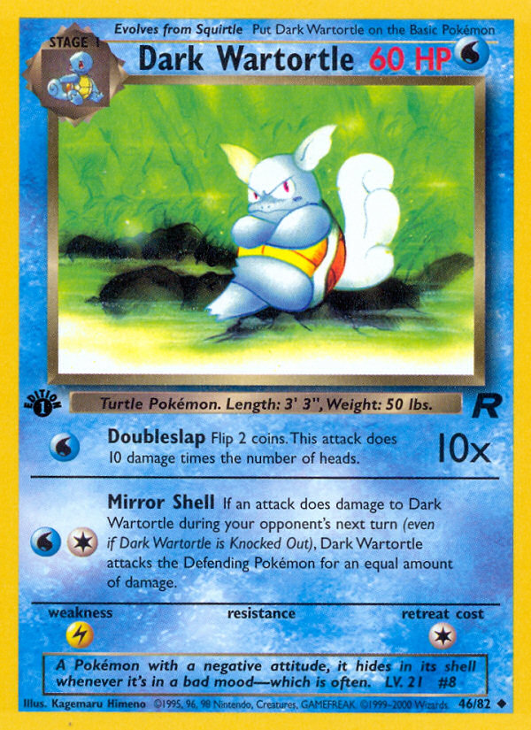 Dark Wartortle 46/82 Uncommon | Team Rocket | Pokemon Card