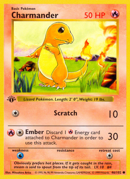 Charmander 46/102 Common | Base | Pokemon Card