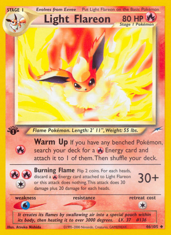 Light Flareon 46/105 Uncommon | Neo Destiny | Pokemon Card