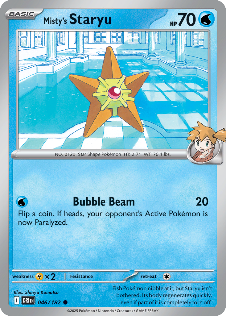 Misty's Staryu 46/182 Common | Destined Rivals | Pokemon Card