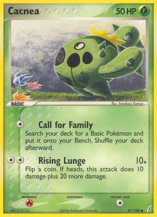 Cacnea 47/100 Common | Crystal Guardians | Pokemon Card