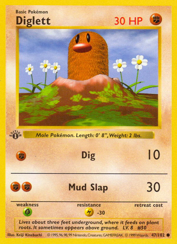 Diglett 47/102 Common | Base | Pokemon Card