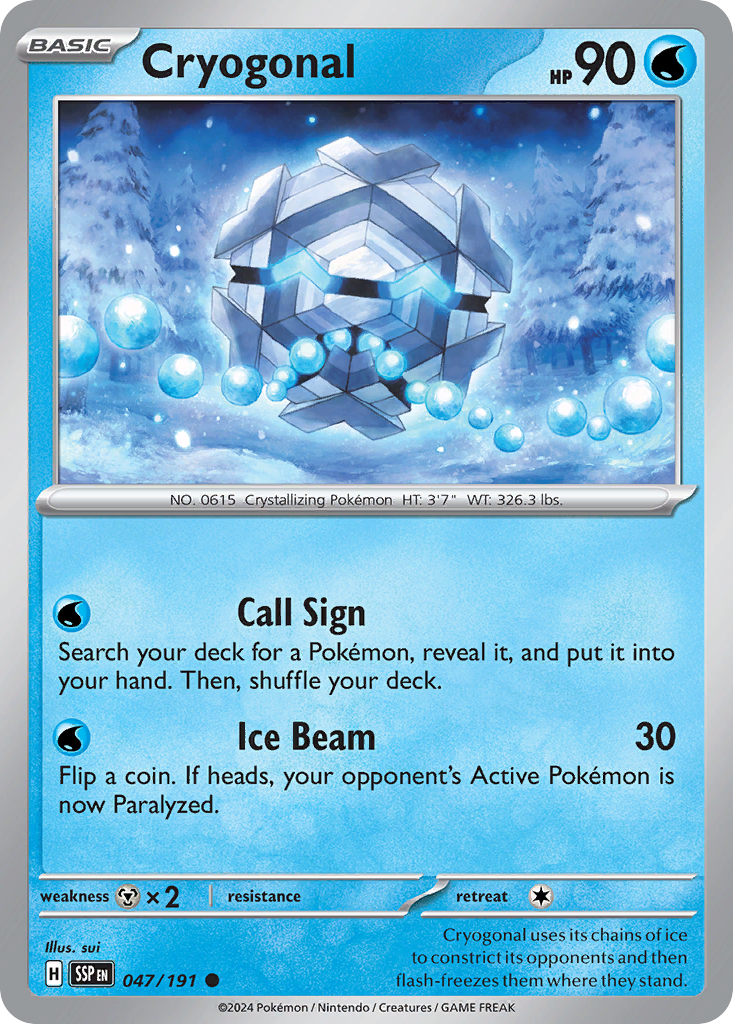 Cryogonal 47/191 Common | Surging Sparks | Pokemon Card