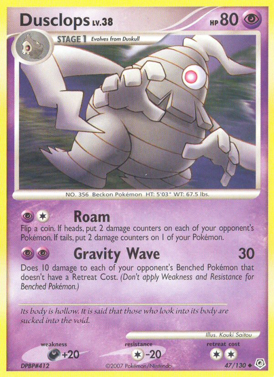 Dusclops 47/130 Uncommon | Diamond & Pearl | Pokemon Card